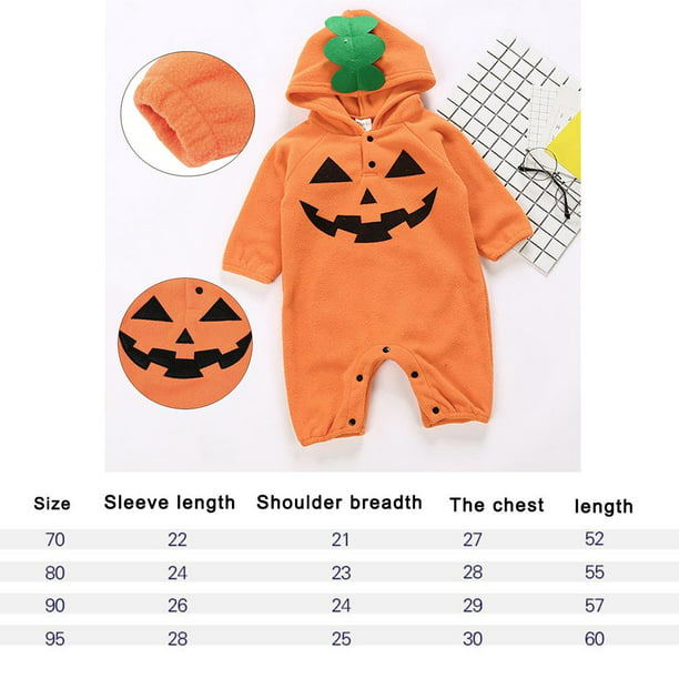 _wobaofu_ * Monos De Disfraces Para Bebés Recién Nacidos Niños Niñas  Halloween Cosplay Mameluco Trajes Sombrero