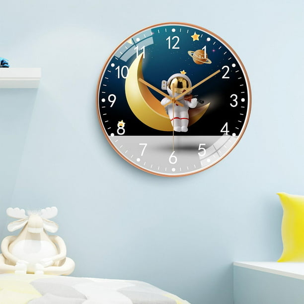 Reloj de pared , silencioso, moderno, creativo, con pilas, decorativo, ,  colgante, relojes para decoración de dormitorio, cocina, Negro BLESIY Relojes  de pared