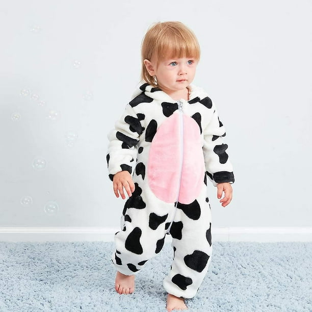 Disfraz de vaca para niños pequeños - Lindo mono de vaca de peluche de 100  cm TUNC Sencillez