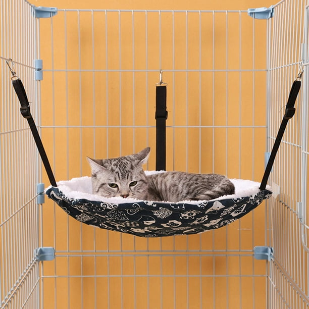 Hamaca para gato estable, cómoda y reversible 56x56x35 cm. Estructura –