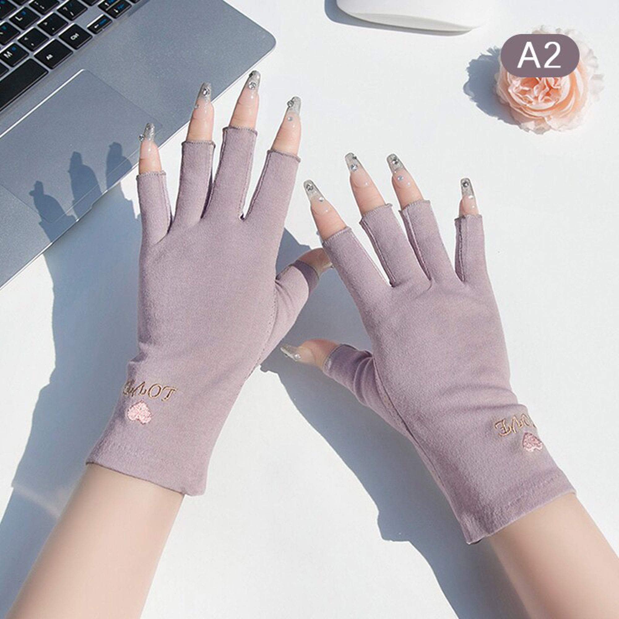 1pair Anti-uv Gloves For Led/uv Lamp Nail Dryer