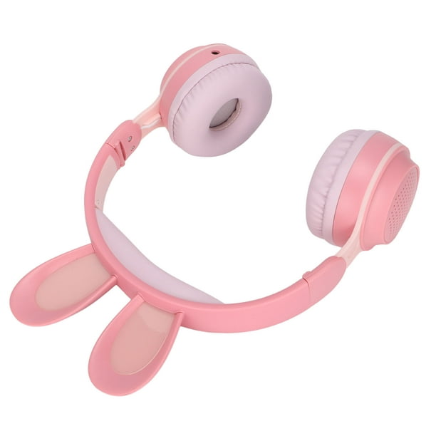 Audifonos Auriculares Para Niñas Bluetooth Rosa Con Orejas Plegables  Calidad NEW 