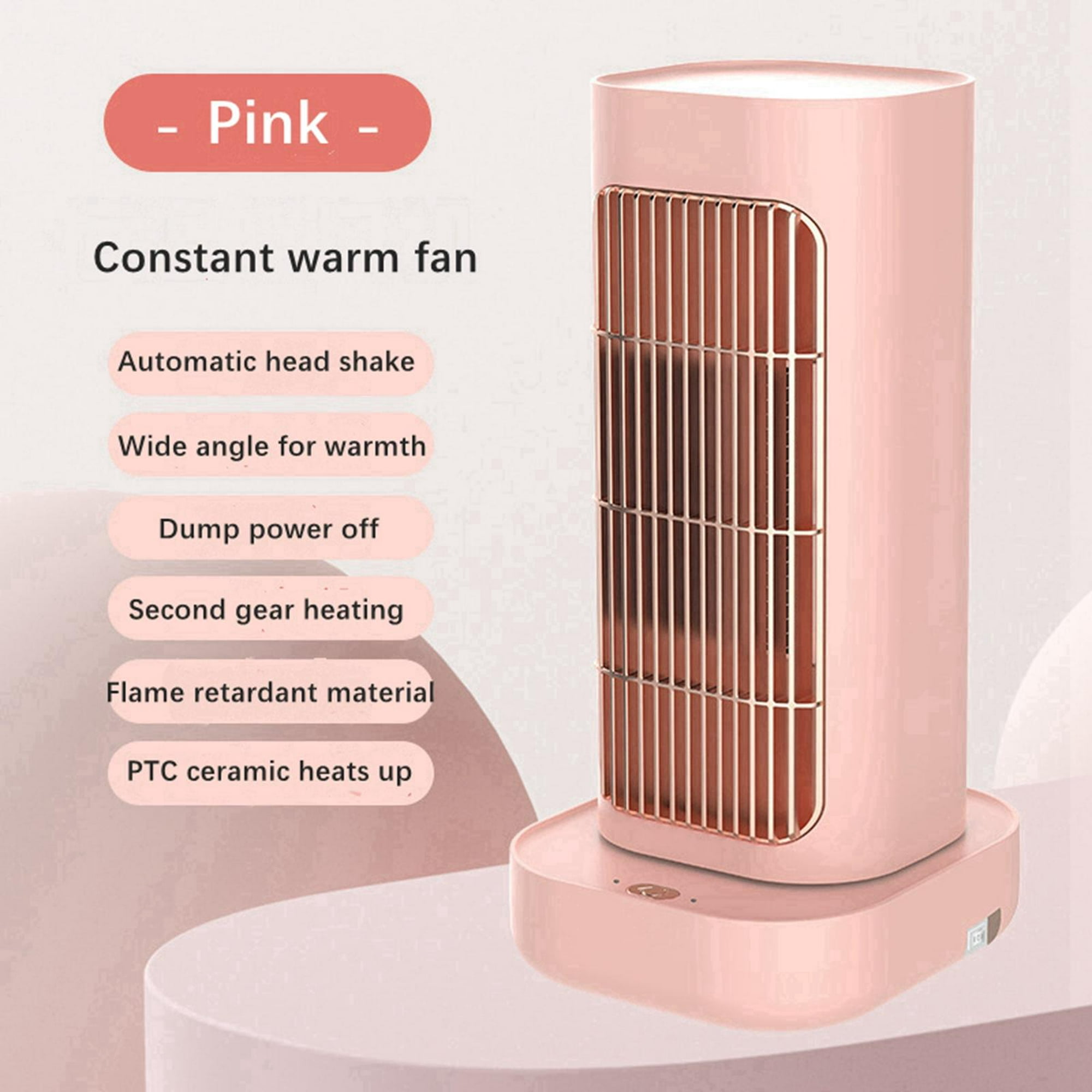 Calentador eléctrico Mini calentador de agua portátil Termostato ajustable  Calentamiento rápido Calentador de secador de aire Ptc (Rosa) brillar  Electrónica