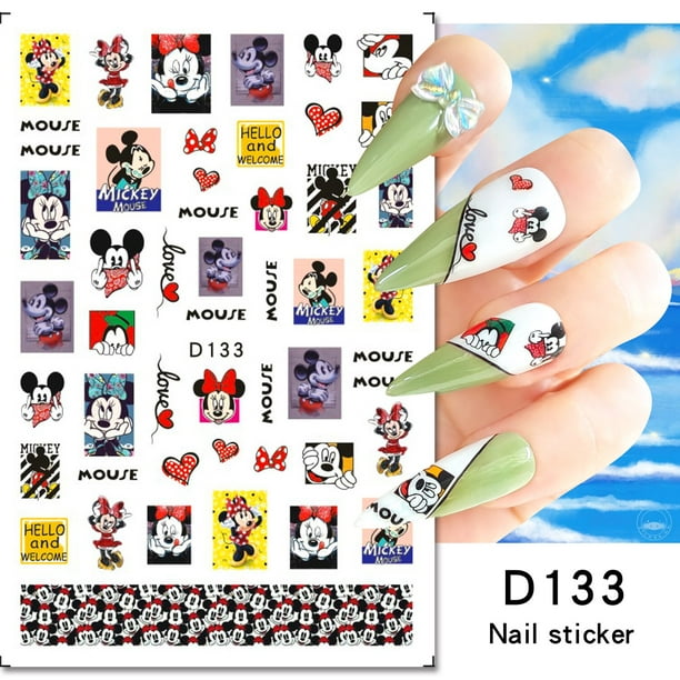 Pegatinas de dibujos animados de Disney para uñas, Stitch, suministros de  Arte de uñas, Mickey, Minnie, Pato Donald, pegatinas 3D, calcomanías de  decoración de uñas Alegría Market