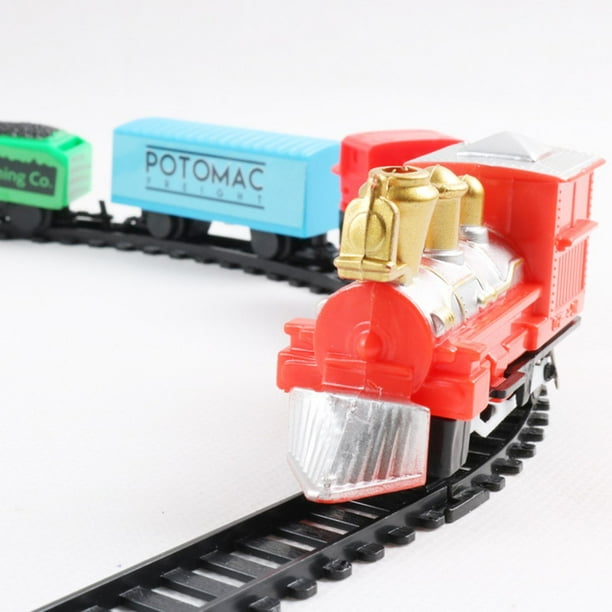 Juego de tren con regalo ños , juguete de tren retro con locomotora de  Sunnimix tren electrico