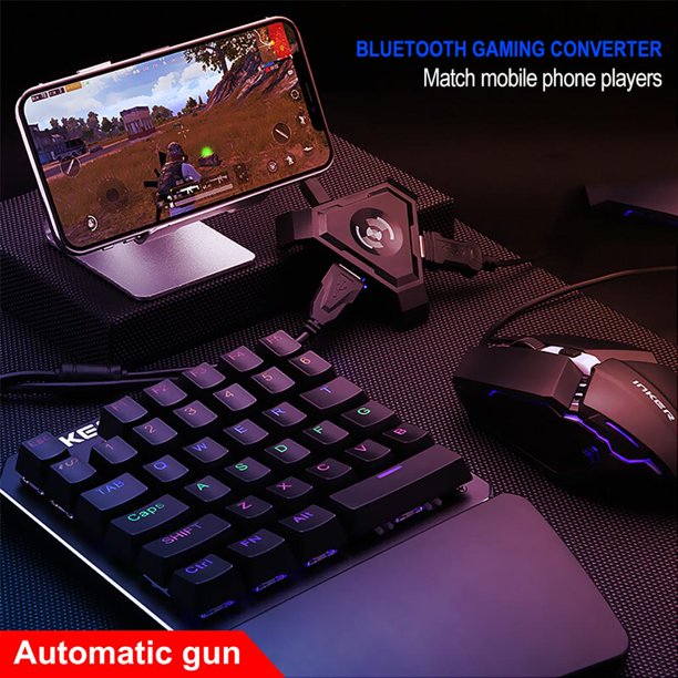 Teclado mecánico RGB para juegos con una sola mano, 35 teclas, mini teclado  portátil para juegos con mouse para juegos, convertidor y soporte