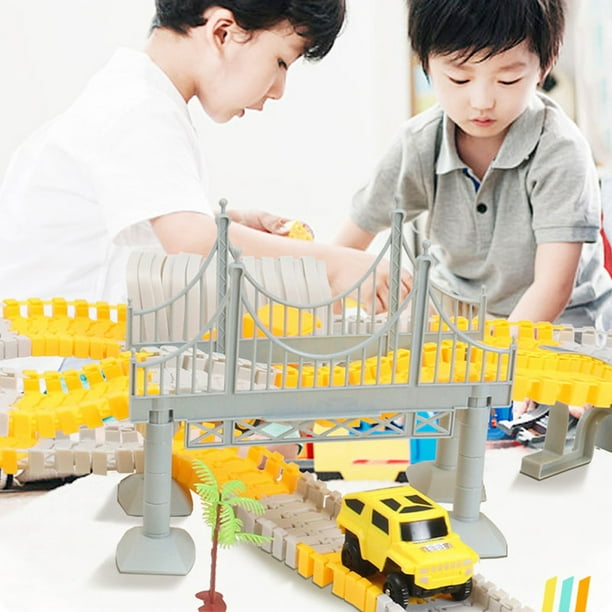 Pistas de carreras de construcción para niños Juguetes para niños, serie de  pistas, coches de construcción y juego de pista flexible Crear una  ingeniería juguetes de carretera