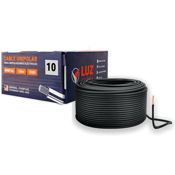 cable eléctrico calibre 10 para instalación en casa industria comercio cablemexico caja calibre 10 bimetálico 100m