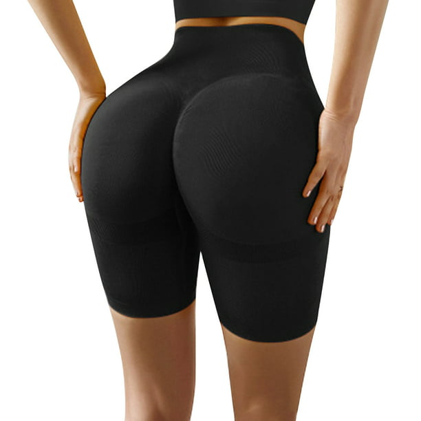 Fitness Pantalones cortos de yoga para gimnasio de cintura alta para mujer, mallas  deportivas Push Up, ropa deportiva (negro L) Tmvgtek Para Estrenar