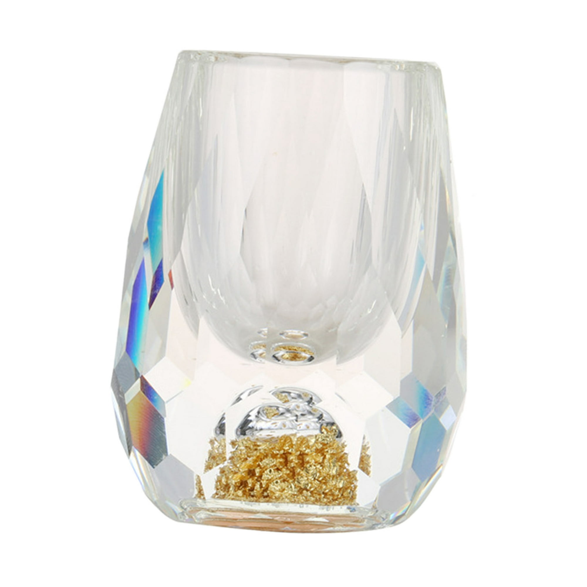 Vaso de creativo Cristal de espíritu blanco Lámina de oro Estilo chino  Licores de cristal Cristal de licor Corte de espejo de diamante para am  montaña Baoblaze Utensilios de licor
