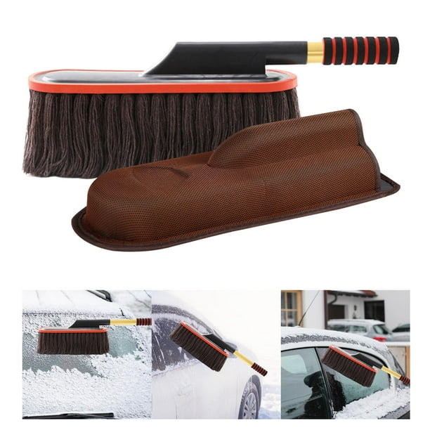 de limpieza de polvo para coche, cepillo de limpieza automático,  herramienta de limpieza suave multifuncional, cepillo de limpieza para coche,  Café shamjiam Plumero de coche
