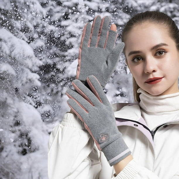 Guantes de invierno impermeables OZERO -30 ℉ para hombre y mujer, dedos  para pantalla táctil y palma de silicona, resistentes al viento, térmicos  en