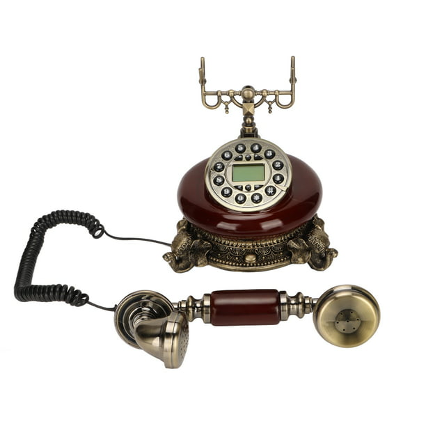  Teléfono con cable, estilo retro retro vintage teléfonos  antiguos con pantalla de identificación de llamada volver a marcar teléfono  de escritorio de teléfono fijo manos libres : Productos de Oficina