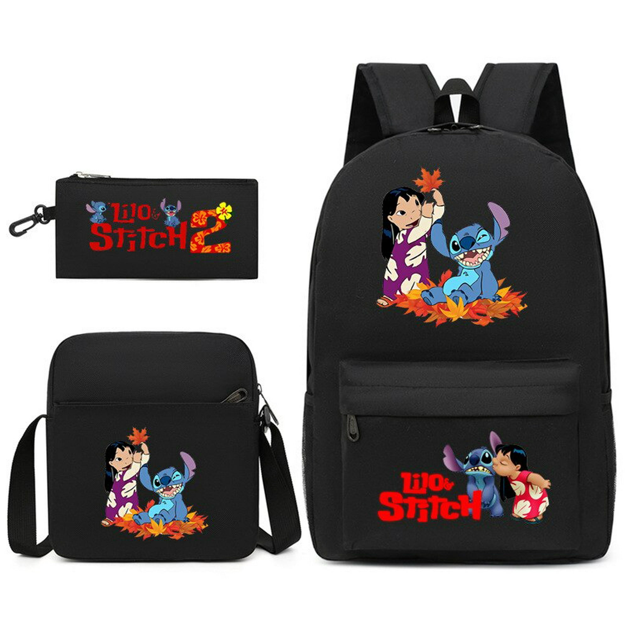 Disney Stitch-mochila escolar de gran capacidad para niños, morral de viaje  de ocio con dibujos animados, marca de lujo, novedad Fivean unisex