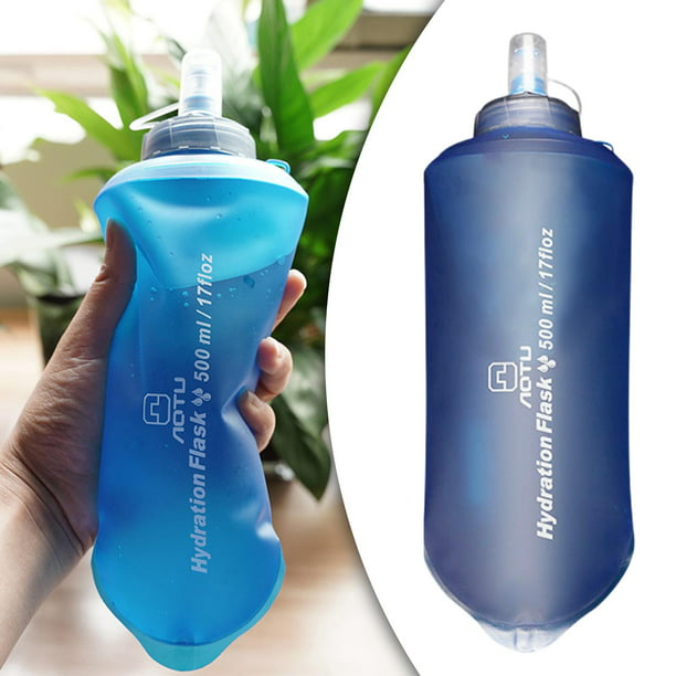 Botella Plegable De Silicona Frio Caliente 700 Ml Azul Acero - Luegopago
