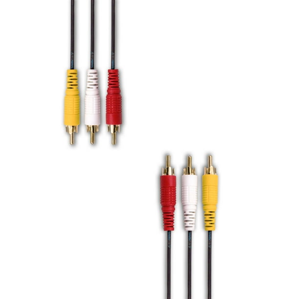  Cable componente de 6 pies con video RGB (rojo, verde, azul) y  audio estéreo (blanco y rojo) : Electrónica
