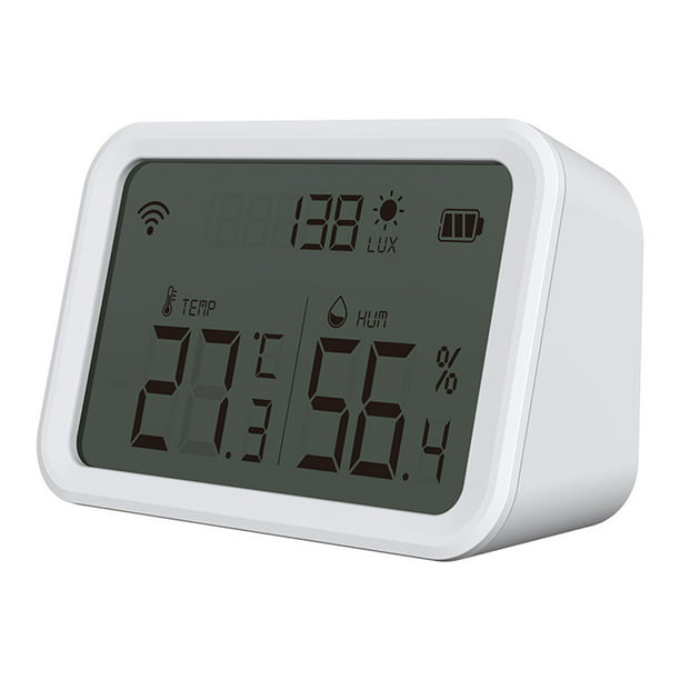 Sensor Irfora Termómetro WiFi Higrómetro Medidor de sensor de temperatura  de humedad inteligente con alerta de notificación de aplicación para el  hogar Humidor de cigarros de garaje par Irfora Sensor