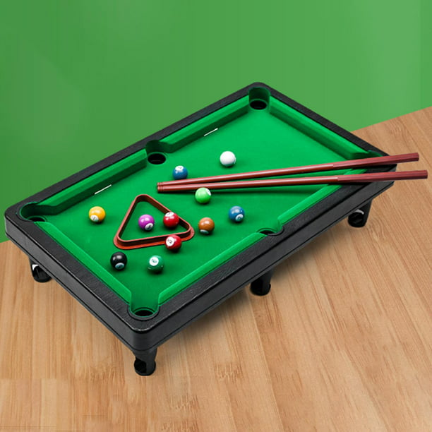 Mini mesa mesa mesa de piscina juego bolas de billar triángulo