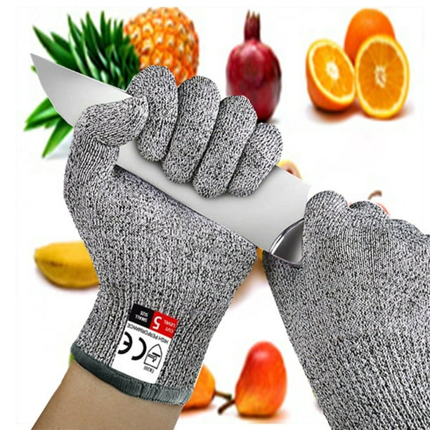 5 pares de guantes resistentes a cortes, grado cinco, 13 agujas, carnicero,  pesca, resistentes al desgaste, guantes resistentes a cortes, guantes de
