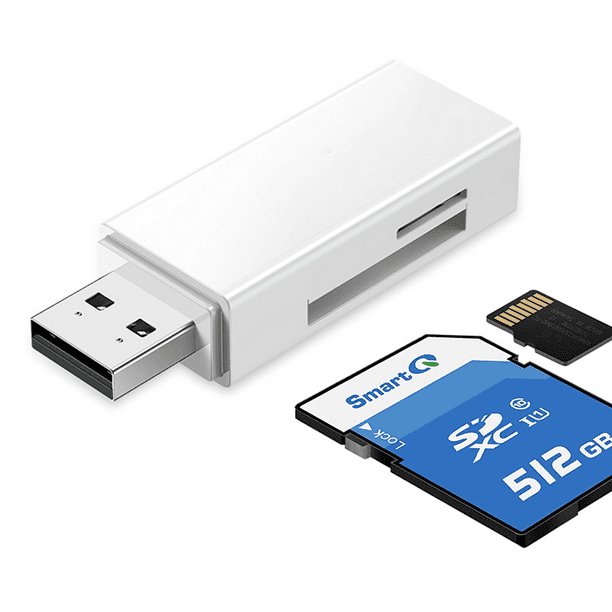 Lector de tarjetas SD para iPhoneiPad 4 en 1 lector de tarjetas SDMicro SD  adaptador de lector de tarjetas de memoria con ranura para tarjetas dual y