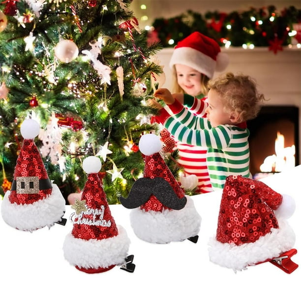 11 Piezas Accesorios Pelo Niña de Navidad, Pinzas de Pelo Navidad