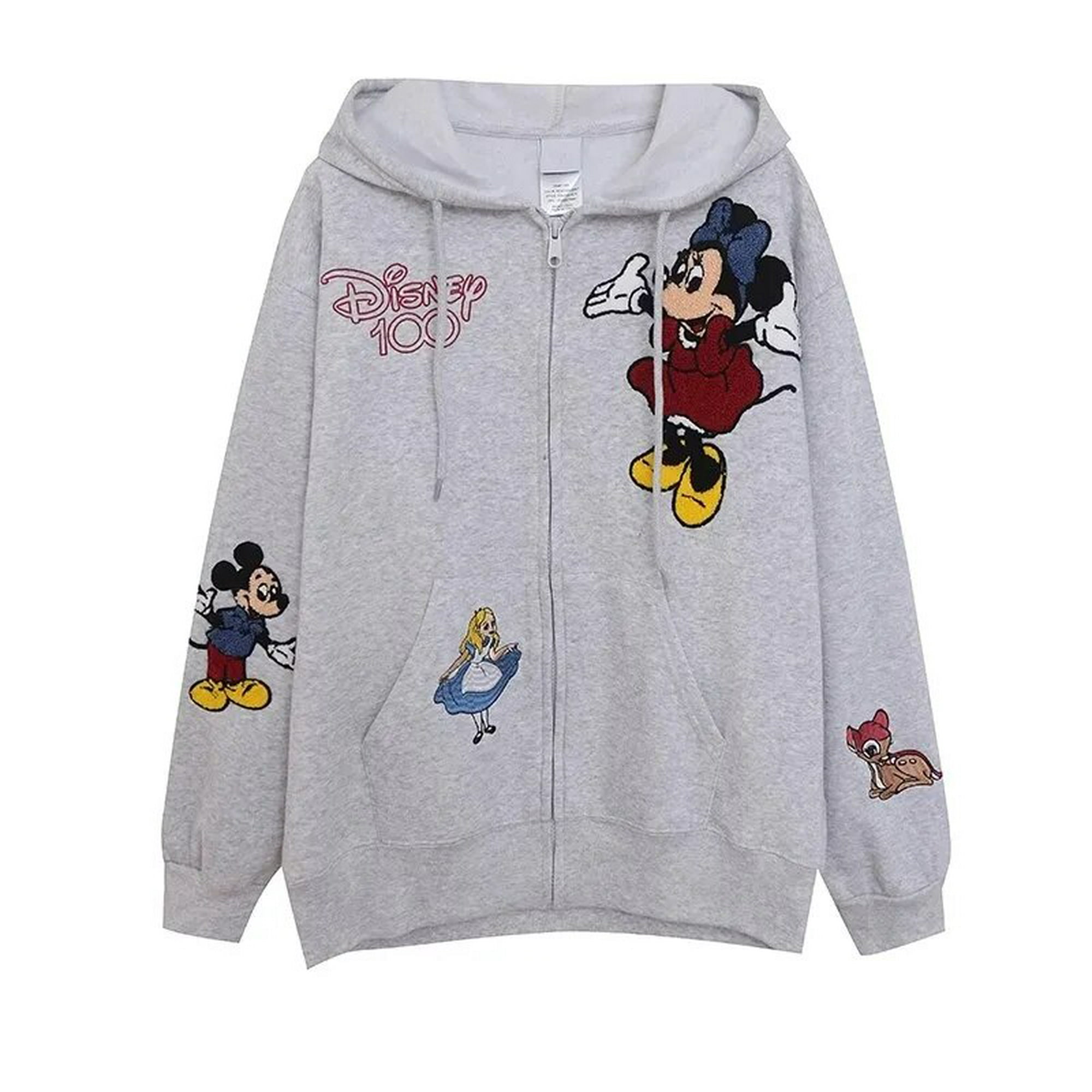 Sudaderas con capucha de Disney para mujer, jerséis de dibujos animados con  letras de Mickey Retro