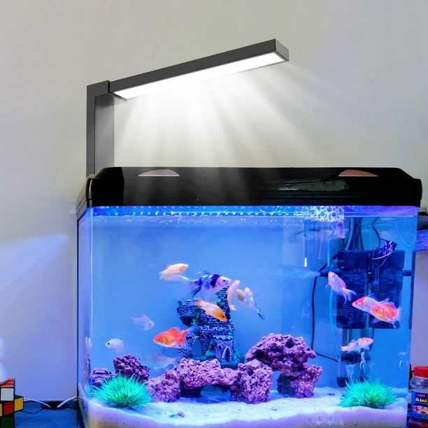 Luz LED para acuario, luz para pecera, lámpara de acuario ligera y moderna,  barra de luces Led con 3 uds de ventosa para tanques de agua dulce Yinane  Luz del acuario