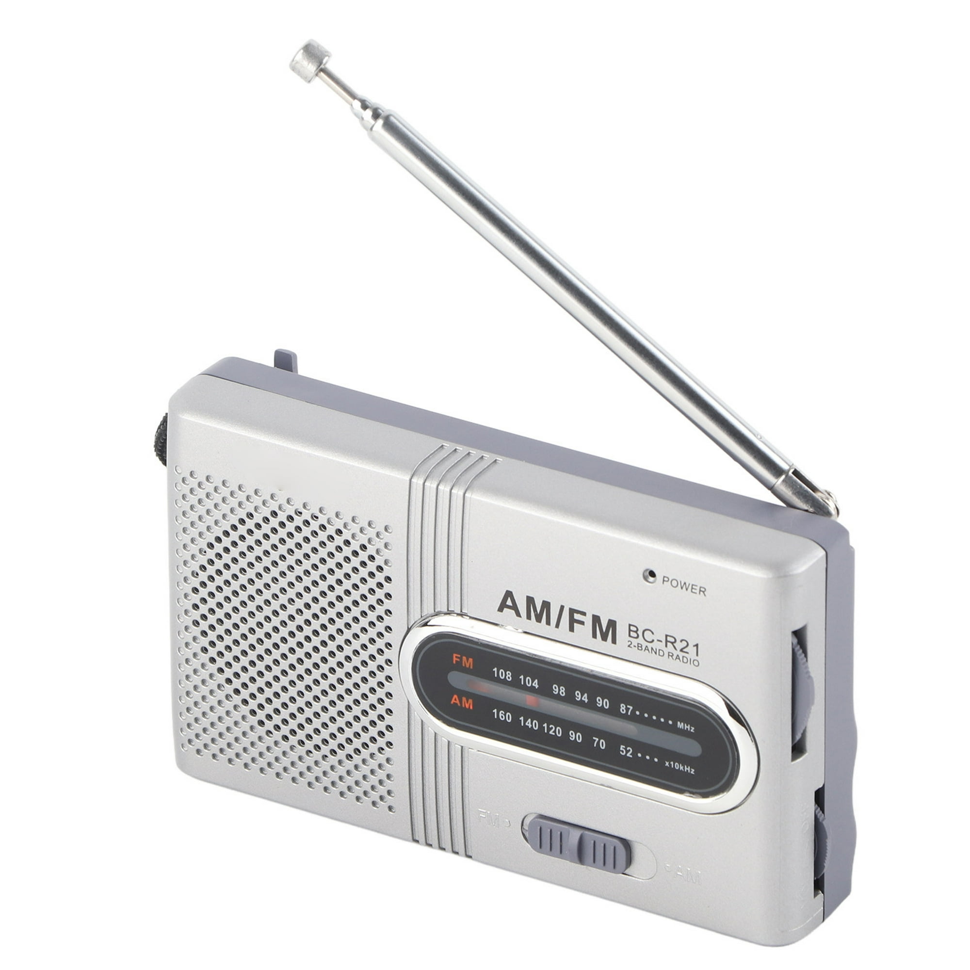  Mini radio portátil con pilas AM/FM - Antena telescópica -  Altavoz incorporado - Conector de auriculares estándar - Receptor de alto  rendimiento : Electrónica