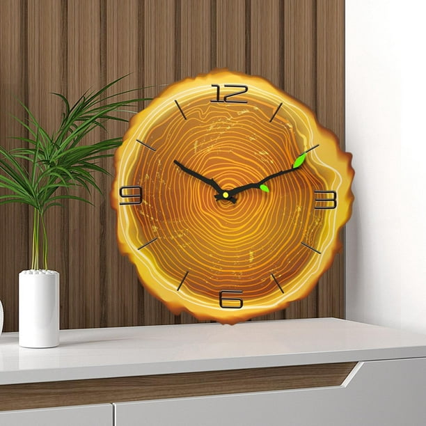 Reloj de sobremesa led con efecto madera