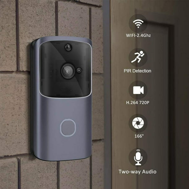 Visor De Puerta Video Timbre Wifi Inalambrico con Camara Audio Para Casa  Negocio