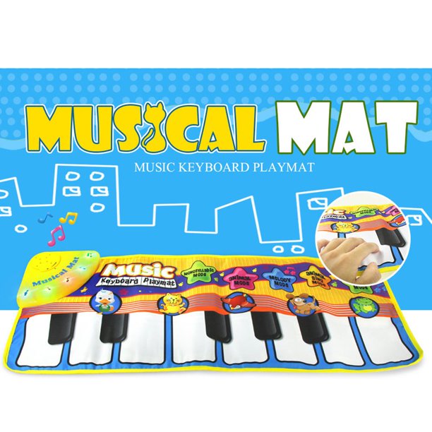 Tapete de piano musical infantil, manta para piano musical, instrumento  musical multifuncional, jogo grande, esteira de engatinhar, aniversário