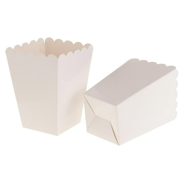Sherr 60 cajas de palomitas de maíz de colores surtidos, mini cubos de  papel para palomitas de maíz, contenedor de cartón, soportes para palomitas  de