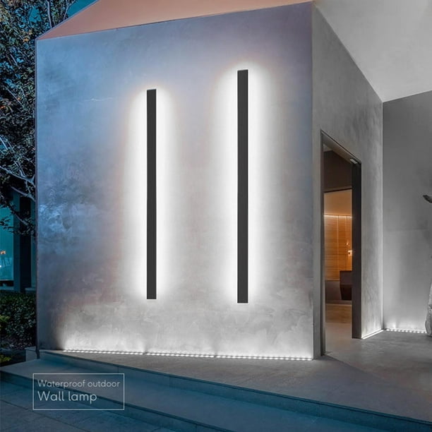 Lámparas de pared LED para exteriores, Barra de luz de pared larga