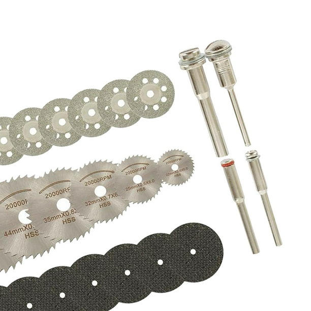 Comprar Cuchillas de rueda de Discos de corte de diamante pequeñas, 10 Uds.  + broca para herramienta rotativa Dremel