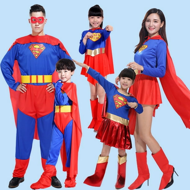 Niños Niños Marvel Superhéroe Superman Dc Capa Capa con máscara para los  ojos Traje de fiesta bronceado jianjun