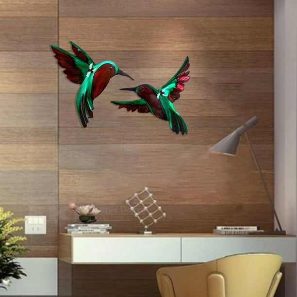 Decoración de pared elegante de plumas para decoración del hogar, juego de  2 piezas, arte de pared moderno para sala de estar, adornos de entrada 3D