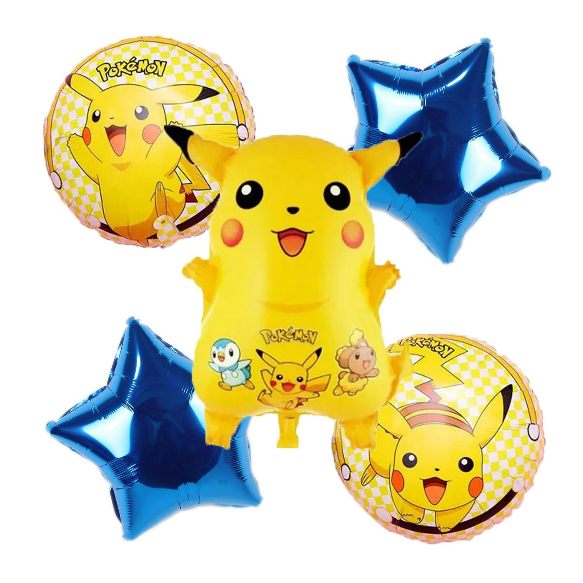  Globos de látex Pokémon Punch de varios colores, paquete de 4  (tamaño desinflado de 6.5 x 2.75 pulgadas), perfectos para fiestas y  celebraciones : Juguetes y Juegos