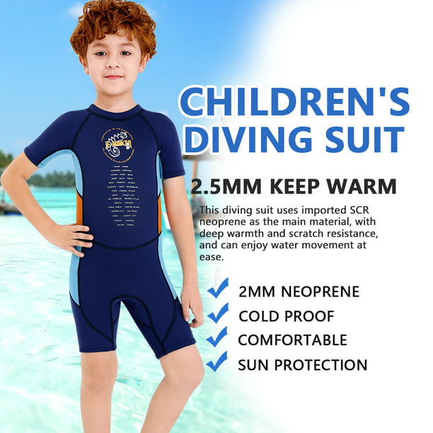 Traje de neopreno térmico para niños y niñas, traje de neopreno térmico  para buceo, surf, natación, esnórquel, bodyboarding