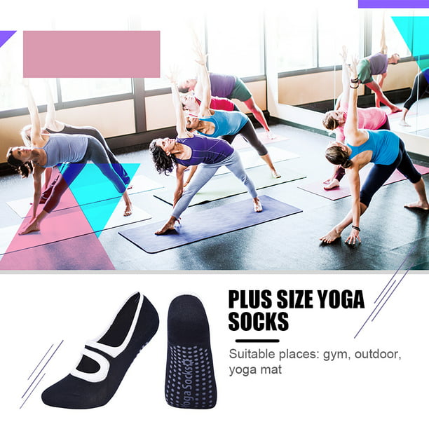 Calcetines de Yoga para mujer, medias de algodón y silicona