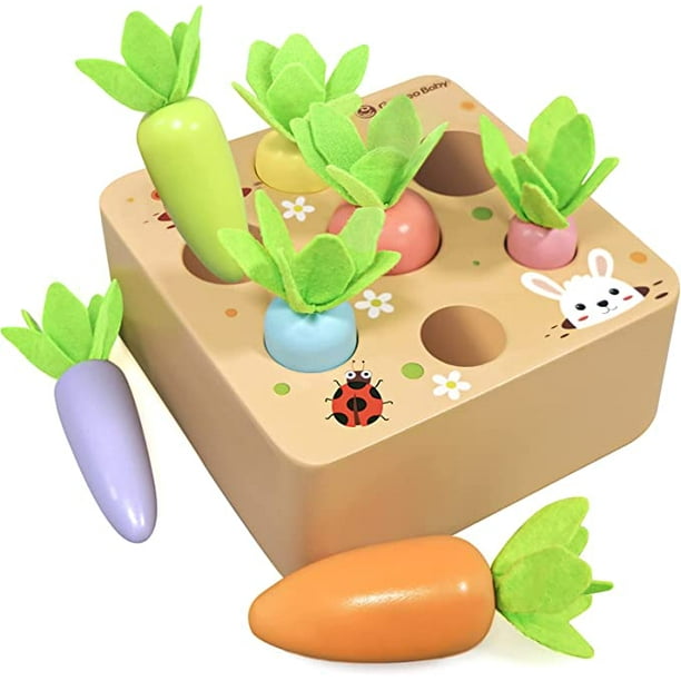 Juguetes educativos Montessori de madera para bebés niños y niñas de 1, 2 y  3 años, juguetes de clasificación de formas, primer cumpleaños, regalos