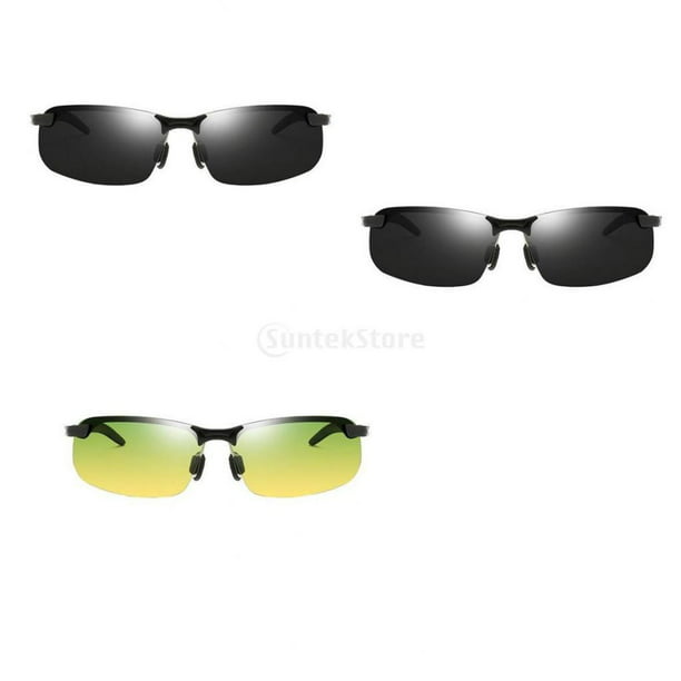 Gafas de visión nocturna antideslumbrantes para hombres y mujeres, gafas de  sol de medio marco para