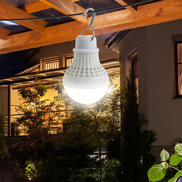 Bombilla LED de luz de emergencia recargable por USB, para acampar al aire  libre, corte de energía, lámpara portátil para tienda de acampar