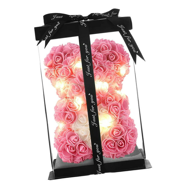 Regalos para novia Oso de flor rosa, regalos para mujeres, regalos