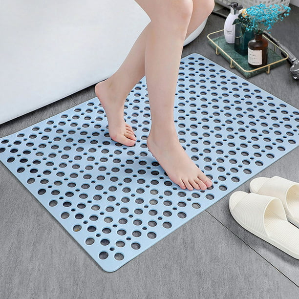 Alfombra de baño antideslizante Homaxy, alfombra de ducha antideslizante de  PVC suave, alfombra impermeable con ventosa para decoración del  hogar360CMx90CM Deng Xun unisex