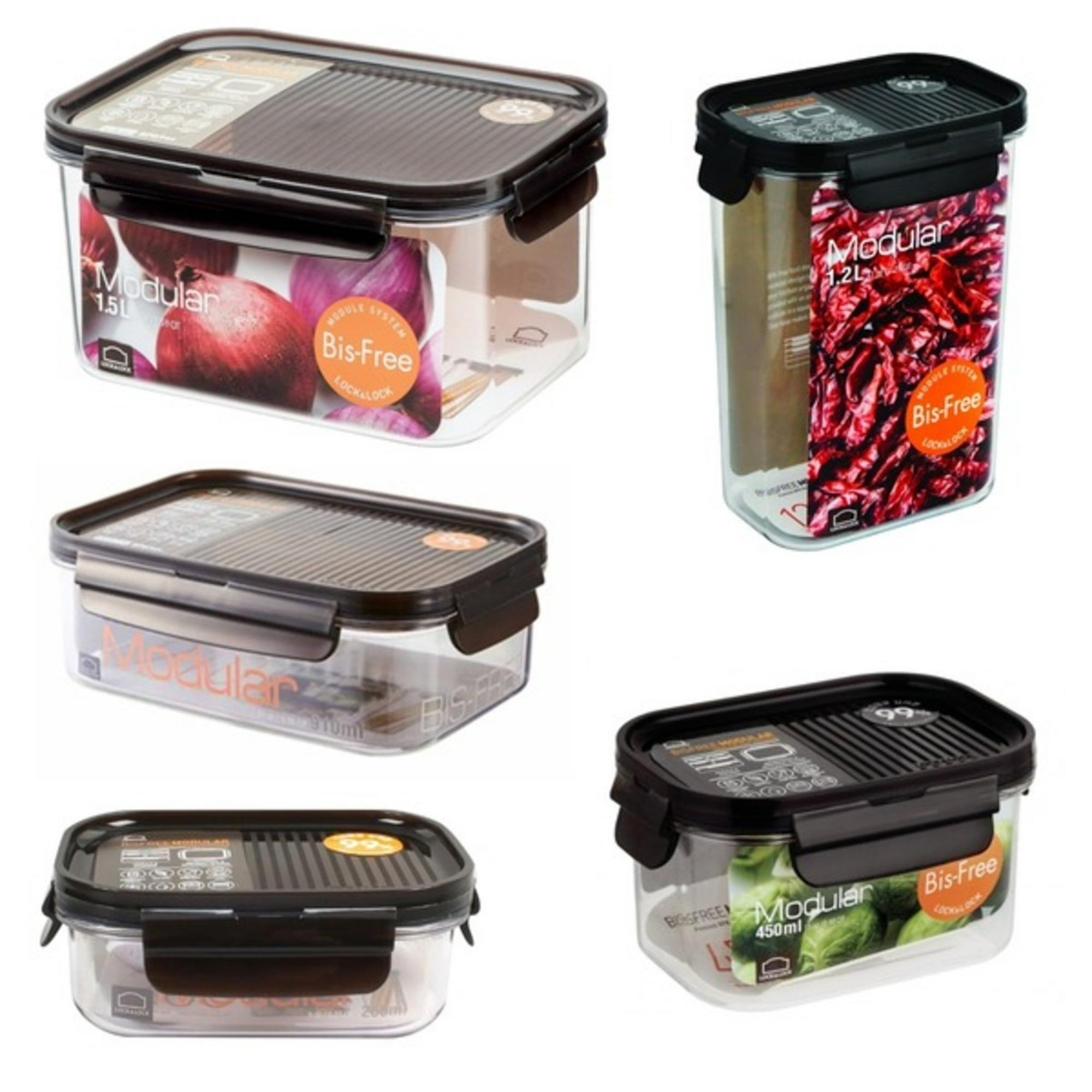 Set de contenedores de alimentos de vidrio Contained™, 6 piezas
