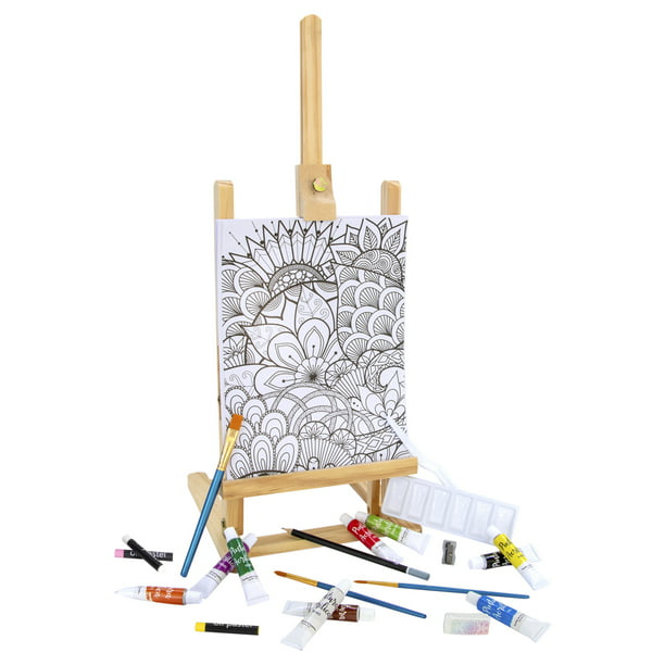 Juego de pintura y caballete para niños – Kit de pintura acrílica