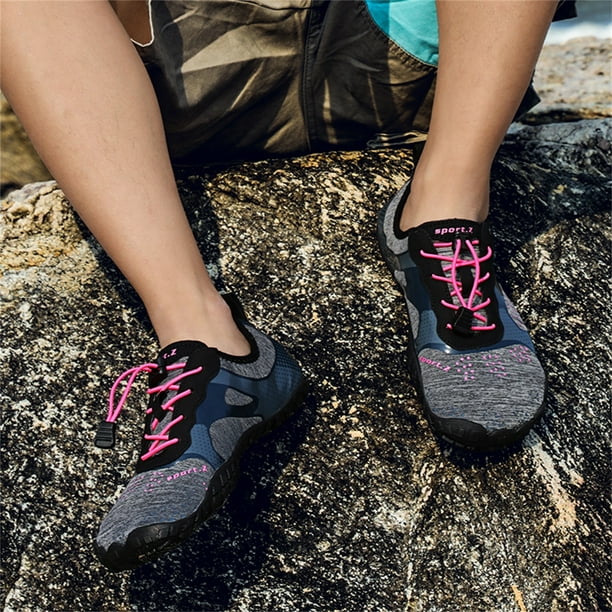  Lfzhjzc Zapatos descalzos para parejas, zapatos de agua unisex, zapatos  minimalistas para mujer, para correr, gimnasio, natación, esnórquel, surf  (color rosa, talla: 8.5) : Ropa, Zapatos y Joyería