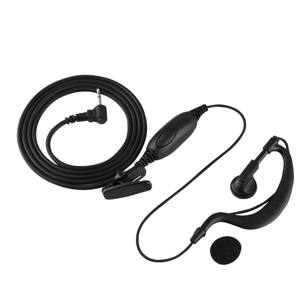 2 auriculares Walkie Talkie con forma de G de 2,5 mm, auriculares de radio  bidireccionales Ticfox