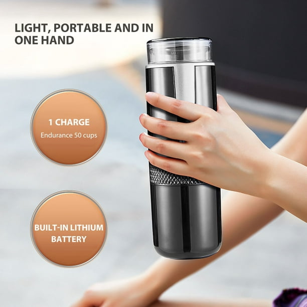 Cafetera portátil mini cafetera portátil de bolsillo recargable de acero  inoxidable PP 1200mah para senderismo ANGGREK Otros