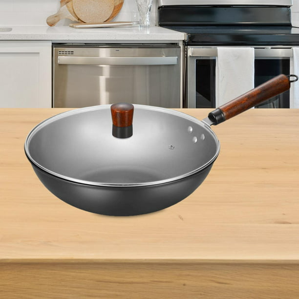 Sartén wok antiadherente, sartenes de hierro de forja Manual Universal,  sartenes de 32cm con revesti Sunnimix sartén wok